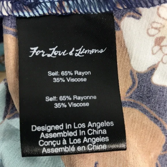 For love and lemons magnolia shirred midi skirt XS